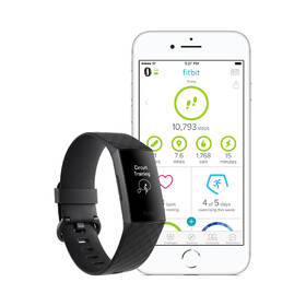 Fitness náramek Fitbit Charge 3 - Graphite, Black 

 obrázek produktu 3 z 9