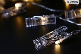 LED fotokolíčky ColorWay 20 kolíčků, délka 3m, USB, teplá bílá 

 obrázek produktu 5 z 15