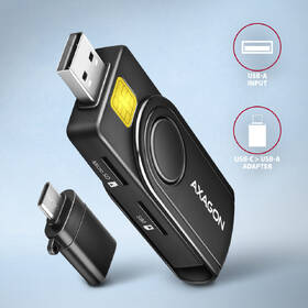 Čtečka eObčanek Axagon USB-A + USB-C PocketReader 4-slot + SD/microSD/SIM černá

 obrázek produktu 5 z 8