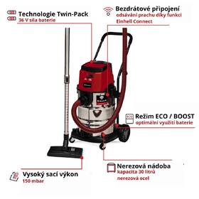 Průmyslový vysavač Einhell Professional TP-VC 36/30 S Auto-Solo (bez baterie) 2347143 nerez

 obrázek produktu 3 z 16