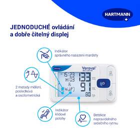 Tlakoměr na paži HARTMANN Duo Control manžeta vel. M 

 obrázek produktu 4 z 8