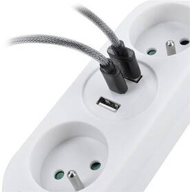 Kabel prodlužovací Solight 2x zásuvka, 2x USB + 1x USB-C, 1,5 m bílý

 obrázek produktu 3 z 12