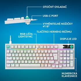 Klávesnice Logitech G316 X 98, US INT'L layout bílá

 obrázek produktu 9 z 18