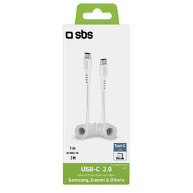 Kabel SBS USB-C/USB-C spirálový, 25W, 1 m bílý

 obrázek produktu 1 z 1