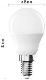 Žárovka LED EMOS Classic Mini Globe, 6,5 W, 806lm, E14, neutrální bílá 

 obrázek produktu 12 z 13
