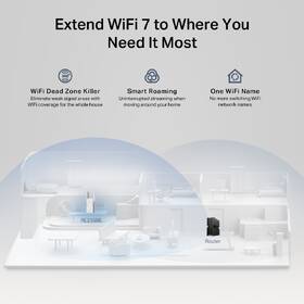Wi-Fi extender TP-Link RE235BE, Wi-Fi 7 BE3600 bílý

 obrázek produktu 5 z 9
