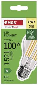 Žárovka LED EMOS Filament klasik, 7,2W, 1521lm, E27, teplá bílá 

 obrázek produktu 11 z 13