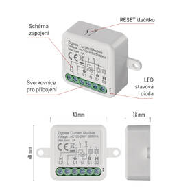 Modul EMOS GoSmart motorický IP-2121CZ, ZigBee, 1-kanálový 

 obrázek produktu 9 z 19