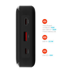 Powerbanka FIXED Zen 20 Pro, 20 000 mAh, 130W, LCD displej černá

 obrázek produktu 6 z 11