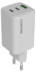 Nabíječka do sítě Canyon GaN 2xUSB-C/1xUSB-A 65 W bílá

 obrázek produktu 2 z 5