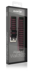 Řemínek Aligator 22AW0001, silikonový Duální 22mm černý/červený

 obrázek produktu 2 z 2