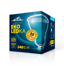 Žárovka LED ETA EKO LEDka bodová 4W, GU10, teplá bílá 

 obrázek produktu 3 z 3