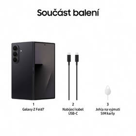 Mobilní telefon Samsung Galaxy Z Fold7 5G 12 GB / 512 GB černá barva
