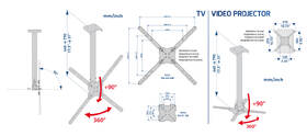 Držák TV Meliconi 400 CE, stropní, pro úhlopříčky 14" až 65" a pro projektory, nosnost 35 kg černý

 obrázek produktu 8 z 8