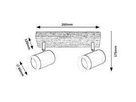 Bodové svítidlo Rabalux Toras 73122 černé/dřevo

 obrázek produktu 6 z 6