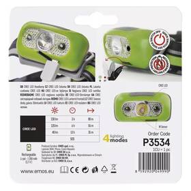 Čelovka EMOS P3534, CREE LED, 230 lm, Li-Pol 1200 mAh zelená

 obrázek produktu 6 z 6