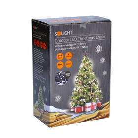 Vánoční osvětlení Solight LED řetěz, 200 LED, 10+5 m, IP44, studená bílá 

 obrázek produktu 6 z 6