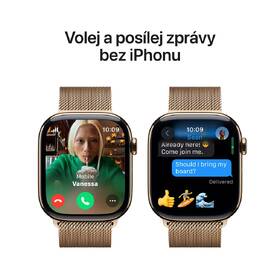 Chytré hodinky Apple GPS + Cellular 46mm pouzdro ze zlatého titanu - zlatý milánský tah - S/M 

 obrázek produktu 6 z 8