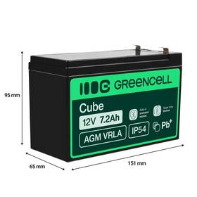 Olověný akumulátor Green Cell AGM baterie, 12V, 7.2Ah černý

 obrázek produktu 1 z 3