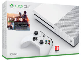Herní konzole Microsoft 500 GB + Battlefield 1 bílá barva

