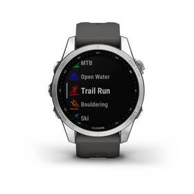 Chytré hodinky Garmin fenix 7S Glass - Silver / Graphite Silicone Band 

 obrázek produktu 2 z 10