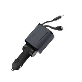 Adaptér do auta Mobile Origin 4in1 50W CA28 - USB-C + USB-A, USB-C, Lightning kabel šedý

 obrázek produktu 1 z 10