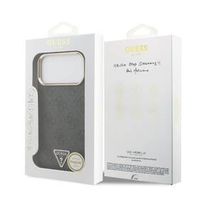 Kryt na mobil Guess 4G Strass Triangle Logo Gold Frame MagSafe na Apple iPhone 18 Pro černý

 obrázek produktu 6 z 6