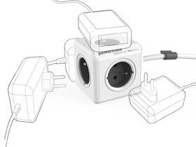 Kabel prodlužovací Powercube 5x zásuvka, 1,5m šedý/bílý

 obrázek produktu 3 z 3