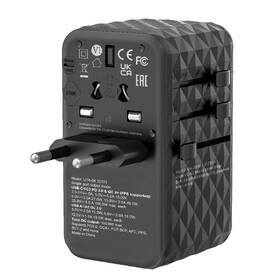 Cestovní adaptér Verbatim UTA-06 GaN III, 2x USB-C PD 100W & QC 4+, 2x USB-A QC 3.0 černý

 obrázek produktu 5 z 11