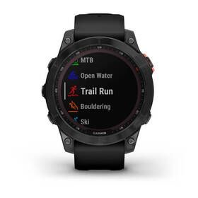 Chytré hodinky Garmin fenix 7 Solar - Gray/Black Silicone Band 

 obrázek produktu 3 z 10