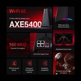 Router TP-Link Archer GXE75, AXE5400 černý

 obrázek produktu 7 z 16