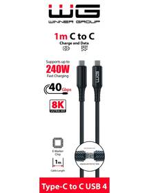Kabel WG USB-C/USB-C 240W 1 m černý

 obrázek produktu 1 z 2