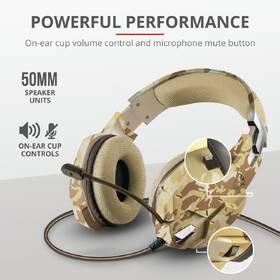 Headset Trust GXT 322D Carus - desert camo 

 obrázek produktu 6 z 10
