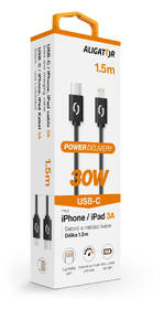 Kabel Aligator Power USB-C/Lightning, 30W, 3A, 1,5m černý

 obrázek produktu 1 z 1