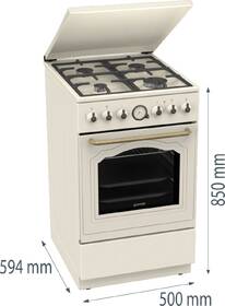 Kombinovaný sporák Gorenje GKS5C71CLI 
