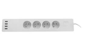 Kabel prodlužovací iQtech SmartLife WT004, Wi-Fi, 4x zásuvka + 4x USB, 1,8m 

 obrázek produktu 2 z 5