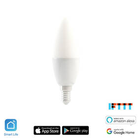Chytrá žárovka iQtech SmartLife E14WB5W-RGBC, Wi-Fi LED E14, 5W, barevná 

 obrázek produktu 2 z 2