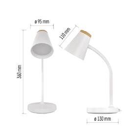 Stolní LED lampička EMOS Tara, 5 W, LED integrované, IP20 bílá

 obrázek produktu 6 z 7