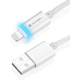 Kabel GoGEN USB/Lightning, 1m, oplétáný stříbrný

 obrázek produktu 1 z 6