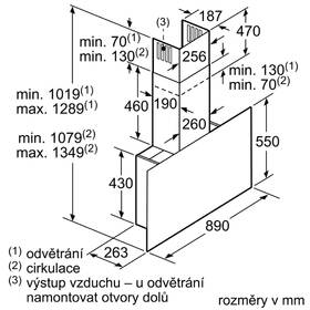 Odsavač par Bosch DWF97RV60 černá barva
