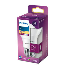 Žárovka LED Philips klasik, 5,5W, E27, teplá bílá 

 obrázek produktu 2 z 2