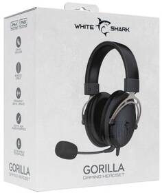 Headset White Shark GORILLA pro PC, PS4/PS5, Xbox, Mac černý/šedý

 obrázek produktu 11 z 11