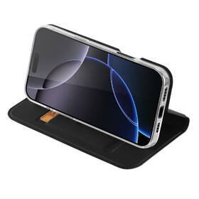 Pouzdro na mobil flipové Dux Ducis na Apple iPhone 16 Plus černá barva
