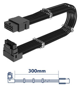 Adaptér AKASA G-Nexus PX16, 90° 12VHPWR Extension Cable, 12+4P male na 12+4P female, 30cm černý

 obrázek produktu 5 z 5