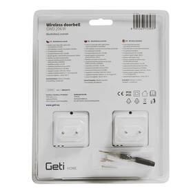 Zvonek bezdrátový Geti GWD206 W bílý

 obrázek produktu 4 z 4