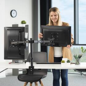 Držák Hama Standard, 2 ramena, na monitor, pro úhlopříčky 13" až 32", nosnost 2x8 kg černý

 obrázek produktu 8 z 9
