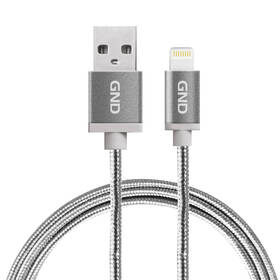Kabel GND USB / lightning MFI, 1m, opletený titanium

 obrázek produktu 2 z 2