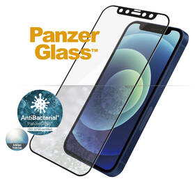 Tvrzené sklo PanzerGlass Edge-to-Edge Antibacterial s Anti-Glare vrstvou na Apple iPhone 12 mini černé

 obrázek produktu 1 z 2
