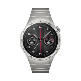 Chytré hodinky Huawei Watch GT 4 46mm - Silver + Stainless Steel Strap 
