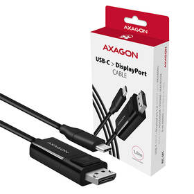 Kabel Axagon USB-C / DisplayPort, 1,8m, 4K/60Hz černá barva
